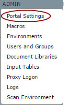 The Admin Menu.