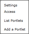 Edit page menu.