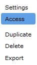 Environment context menu.